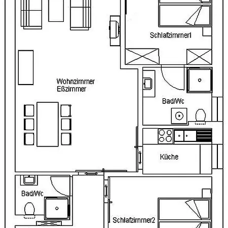 Апартаменты Bomhoffstr. 15, Whg. 4 Вестерланд